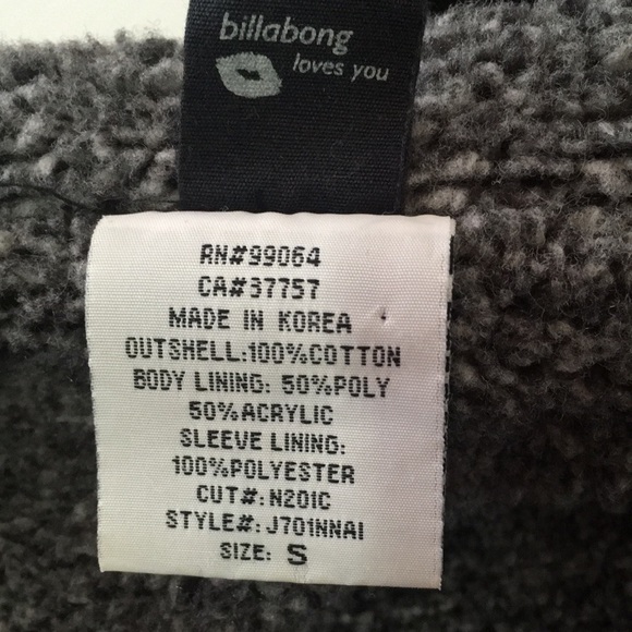 Black cord Billabong short Jacket Sz S - Picture 10 of 16